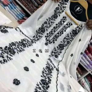 Jorjet embroidery  three piece