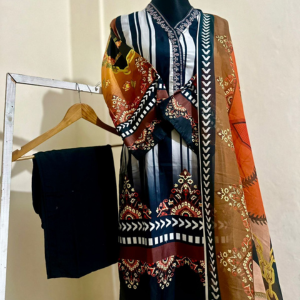 Silk digital print three piece